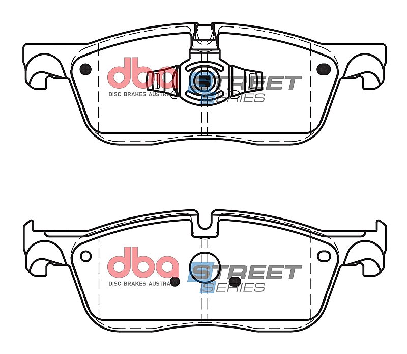DBA Street Series Ceramic Brake Pads 193.2/193.2mm x 64.6/64.6mm DB15058SS - Front