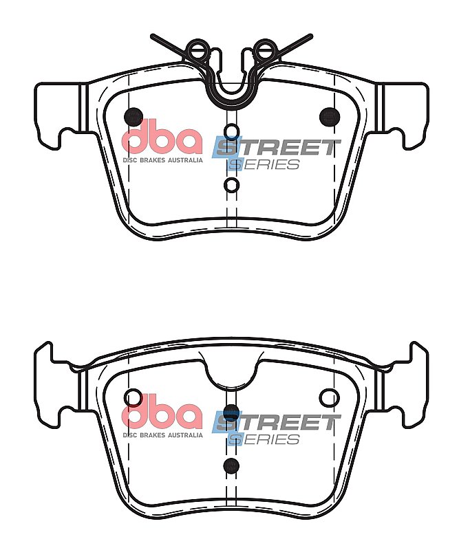 DBA Street Series Ceramic Brake Pads 122.3mm x 59.5mm DB15059SS - Rear