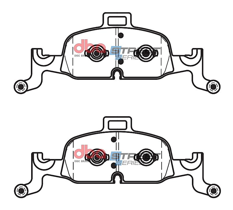 DBA Street Series Ceramic Brake Pads 251.7/209.8mm x 98.3/98.6mm DB15060SS - Front