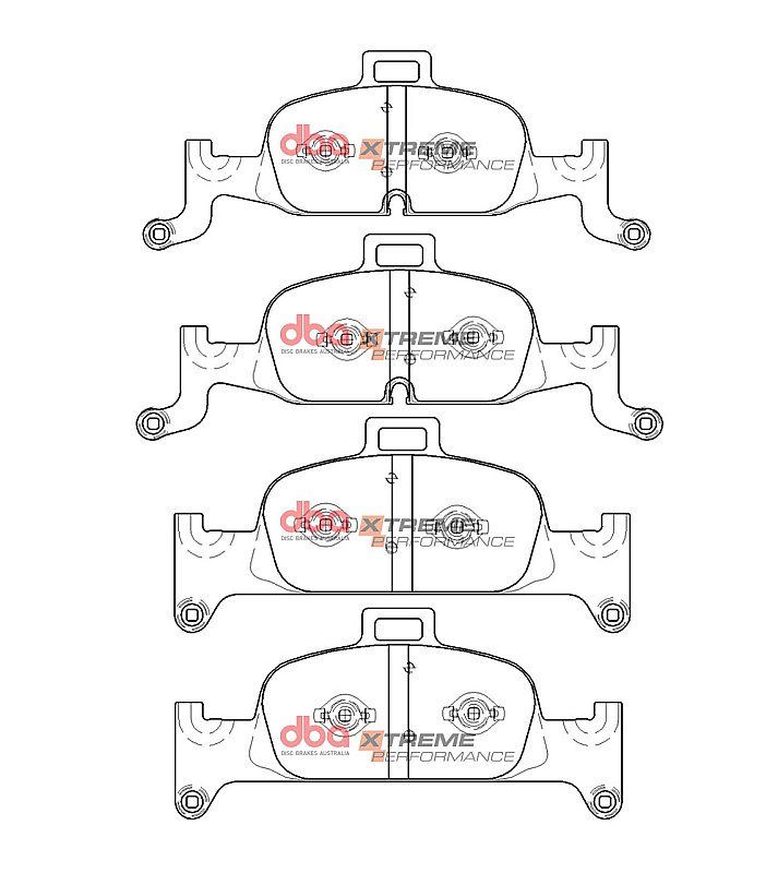 DBA Xtreme Performance Brake Pads 251.7/209.8mm x 98.3/98.6mm DB15060XP - Front
