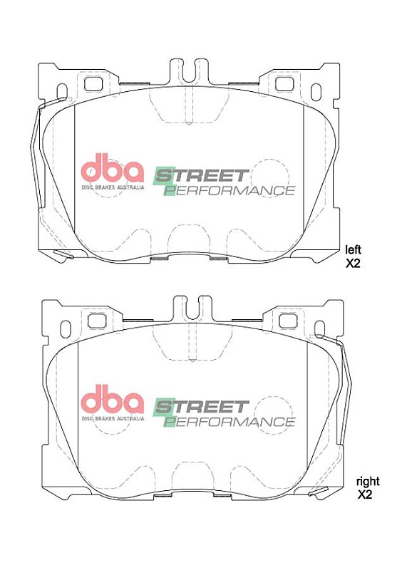 DBA Street Performance Brake Pads 142mm x 94mm DB15062SP - Front