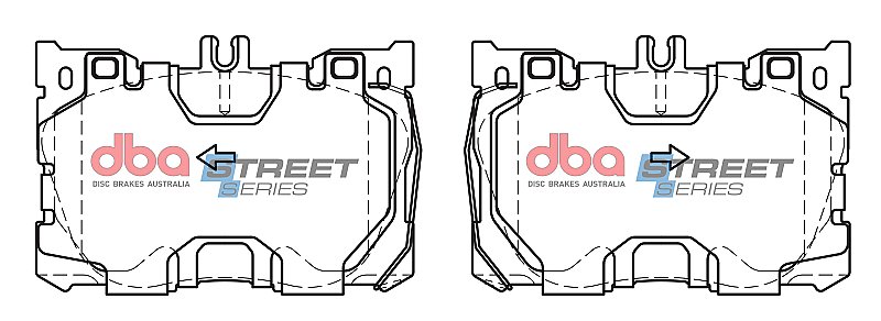 DBA Street Series Ceramic Brake Pads 141.9mm x 94.1mm DB15062SS - Front