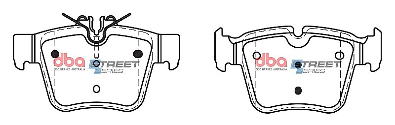 DBA Street Series Ceramic Brake Pads 122.5mm x 70mm DB15063SS - Rear