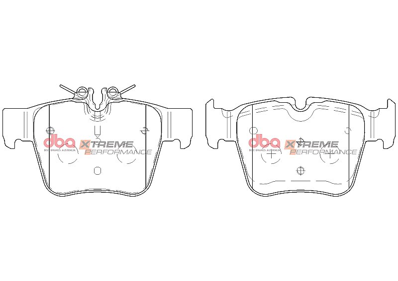 DBA Xtreme Performance Brake Pads 122.5mm x 70mm DB15063XP - Rear