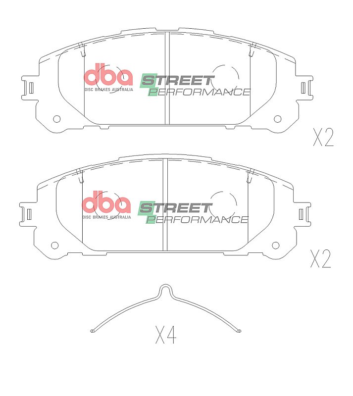 DBA Street Performance Brake Pads 167mm x 60.4mm DB15067SP - Front