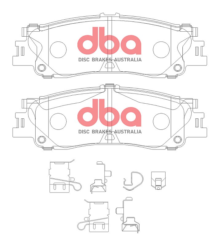 DBA Street Performance Brake Pads 142.6mm x 47.5mm DB15078SP - Rear