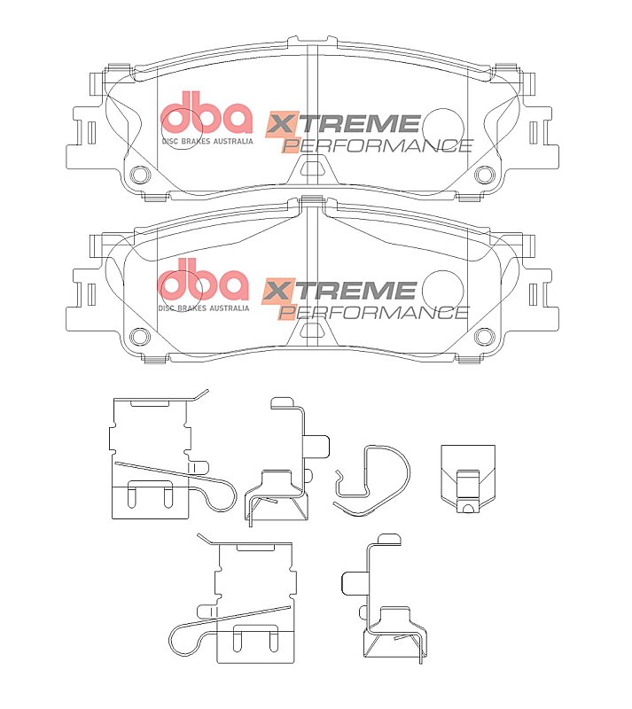 DBA Xtreme Performance Brake Pads 142.6mm x 47.5mm DB15078XP - Rear