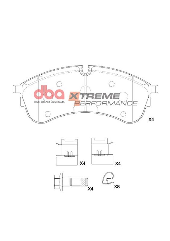 DBA Xtreme Performance Brake Pads 177.6mm x 70.8mm DB15080XP - Front