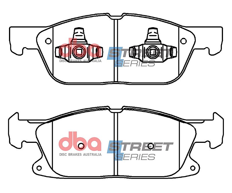 DBA Street Series Ceramic Brake Pads 193mm x 64.6mm DB15089SS - Front