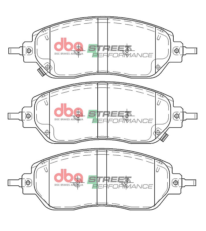 DBA Street Performance Brake Pads 158.5mm x 61.1mm DB15093SP - Front