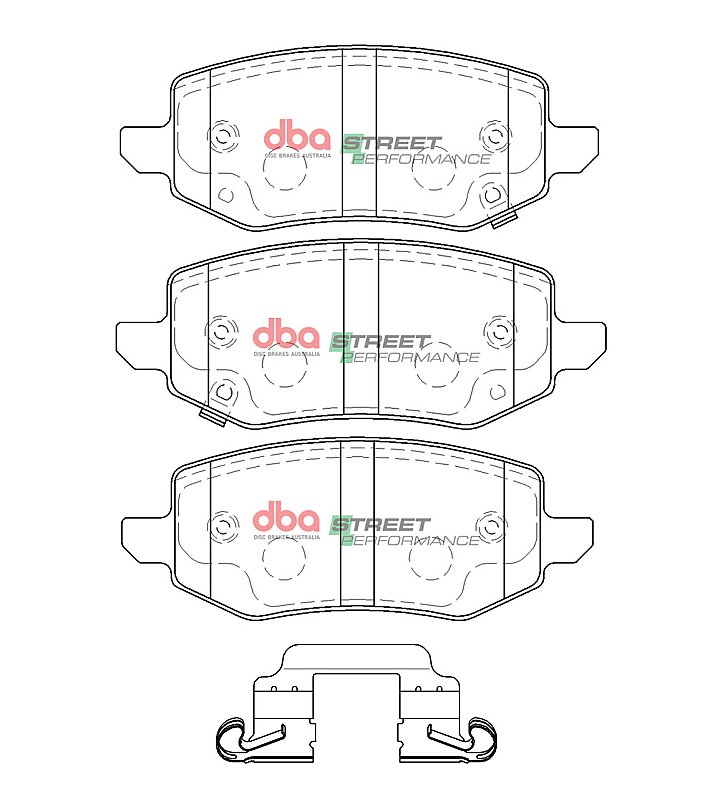 DBA Street Performance Brake Pads 131.6mm x 51.2mm DB15094SP - Rear