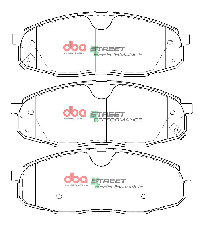 DBA Street Performance Brake Pads 163.9mm x 60.2mm DB15095SP - Front