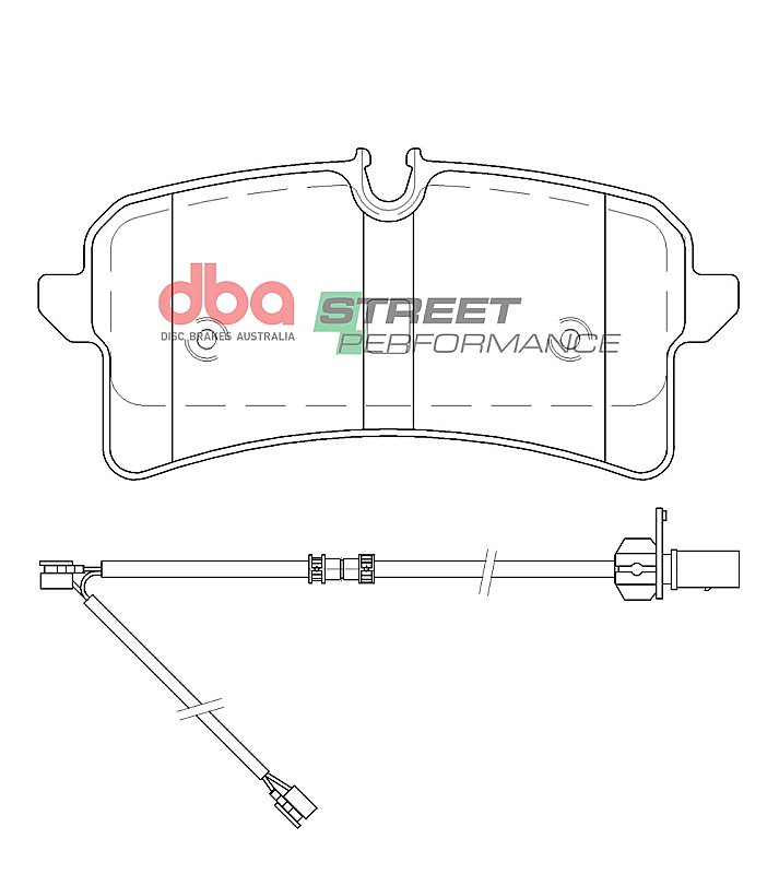 DBA Street Performance Brake Pads 131mm x 62mm DB15096SP - Rear
