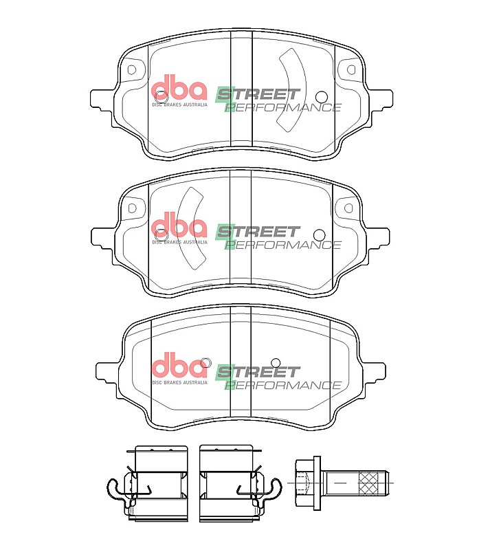 DBA Street Performance Brake Pads 132.2mm x 58mm DB15097SP - Front