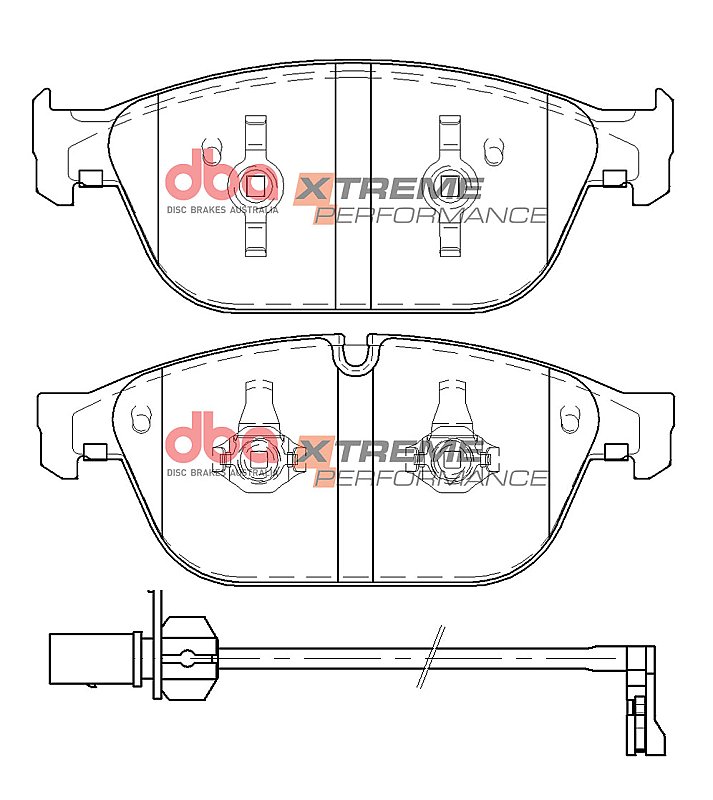 DBA Xtreme Performance Brake Pads 193mm x 76.5mm DB15099XP - Front