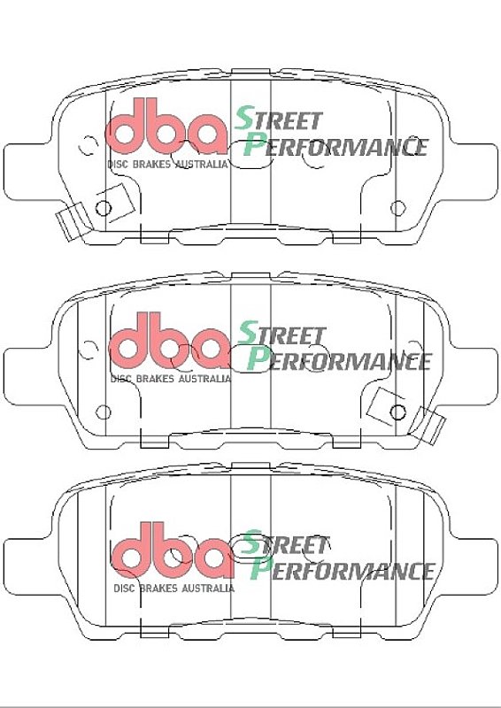 DBA Street Performance Brake Pads 105.5mm x 38mm DB1509SP - Rear