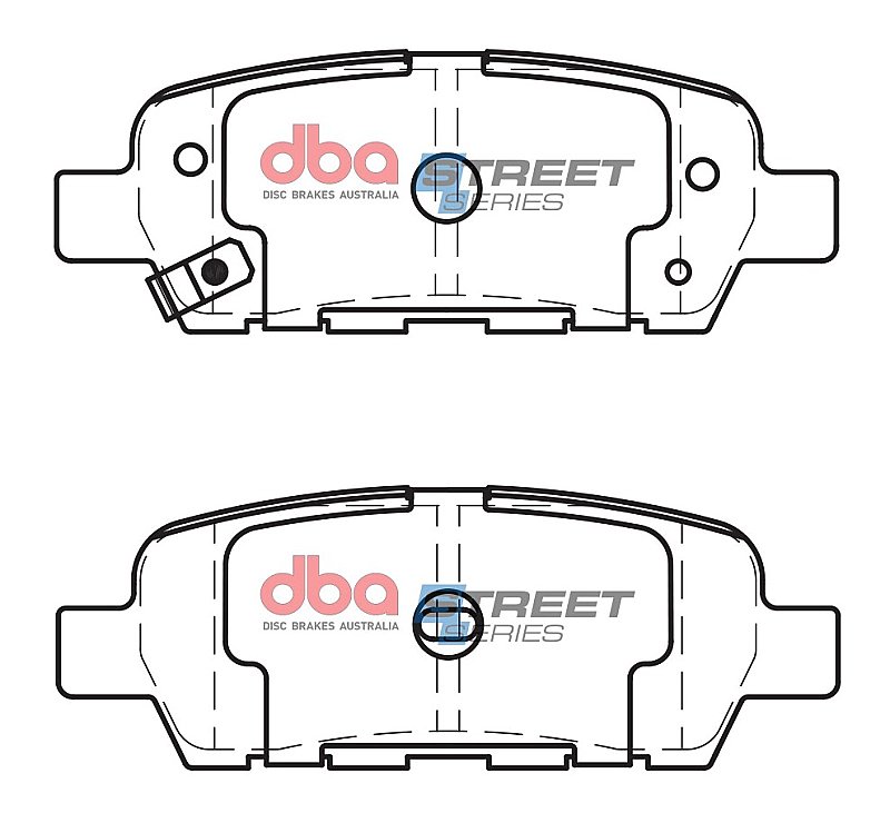 DBA Street Series Ceramic Brake Pads 105.6mm x 37.9mm DB1509SS - Rear