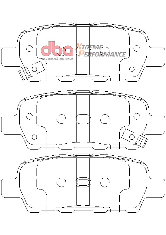 DBA Xtreme Performance Brake Pads 105.5mm x 38mm DB1509XP - Rear