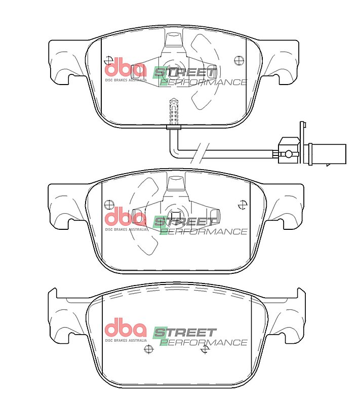 DBA Street Performance Brake Pads 155.2mm x 64mm DB15106SP - Front