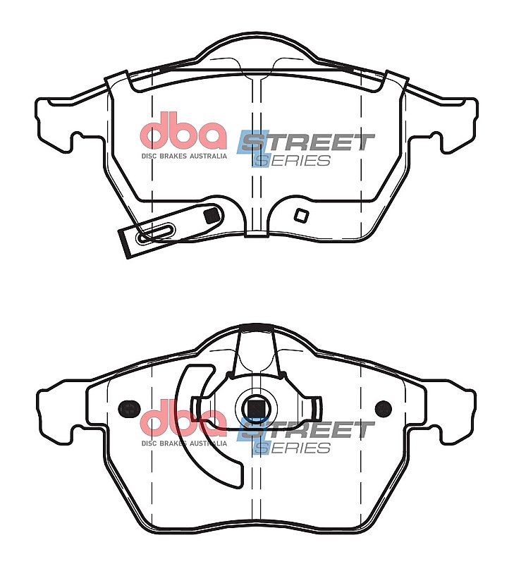 DBA Street Series Ceramic Brake Pads 156.3/155.2mm x 74/74mm DB1510SS - Front