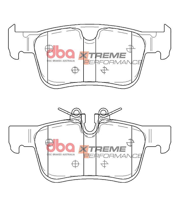 DBA Xtreme Performance Brake Pads 122.3/122.3mm x 51.6/48.1mm DB15117XP - Rear