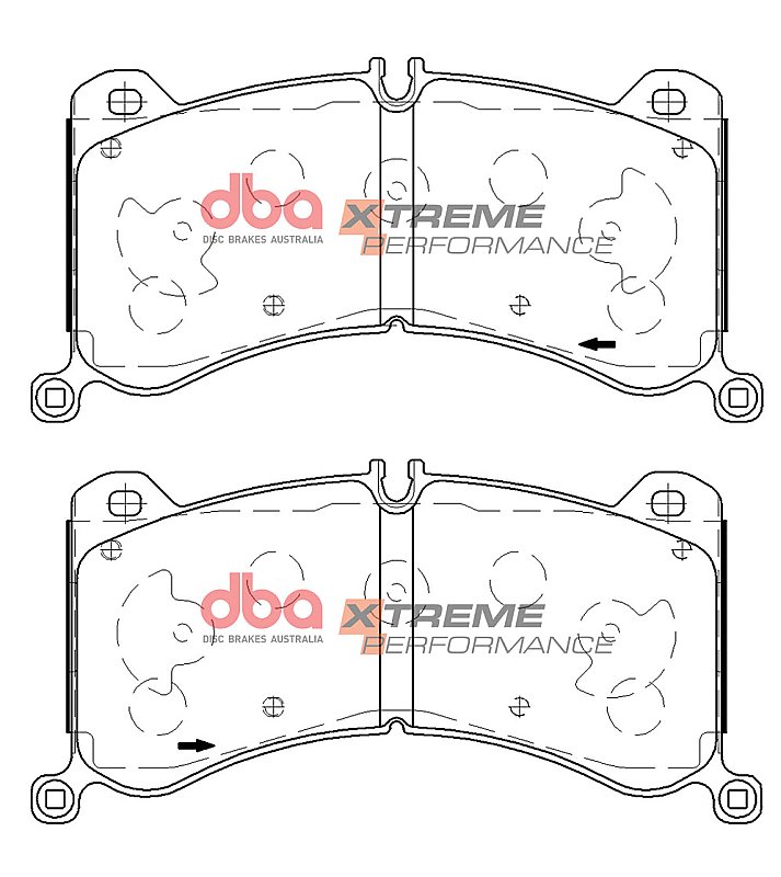 DBA Xtreme Performance Brake Pads 204.7mm x 101.6mm DB15118XP - Front