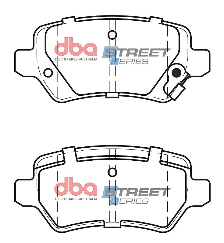 DBA Street Series Ceramic Brake Pads 95.5mm x 42.8mm DB1511SS - Rear