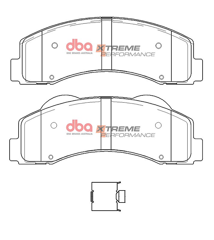 DBA Xtreme Performance Brake Pads 194.3/194.3mm x 69.7/68.2mm DB15121XP - Front