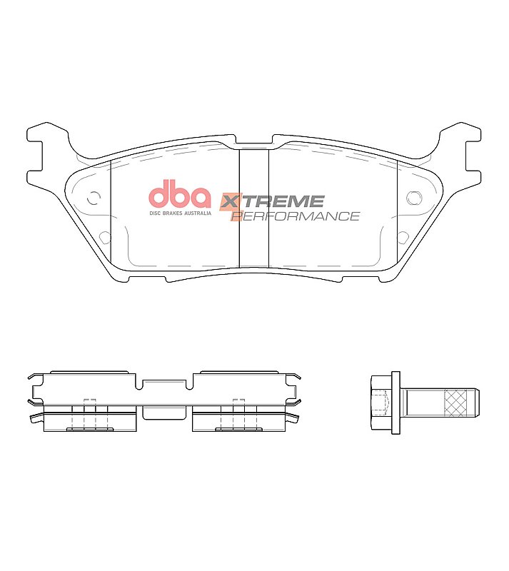 DBA Xtreme Performance Brake Pads 148.8mm x 52.3mm DB15123XP - Rear