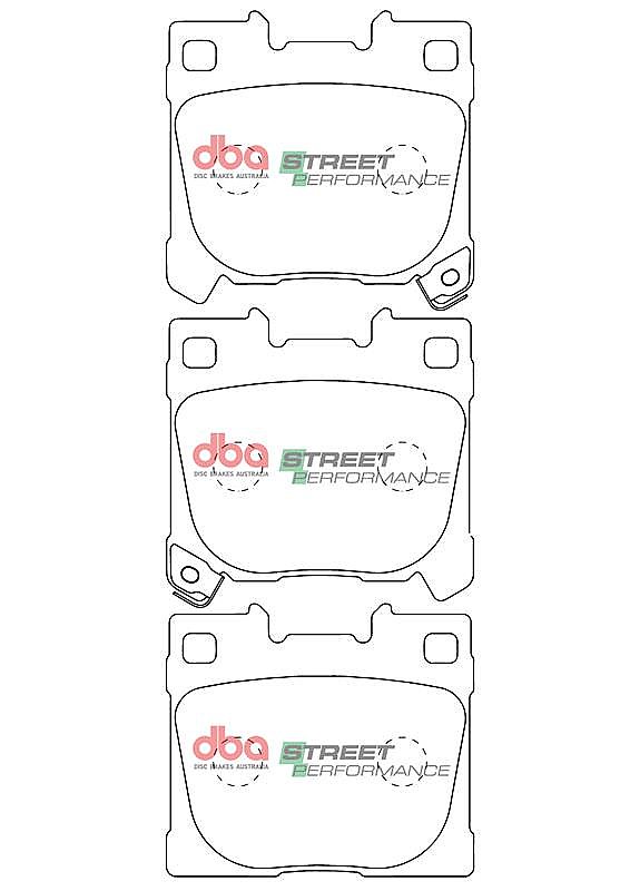 DBA Street Performance Brake Pads 75mm x 71.4mm DB15148SP - Rear