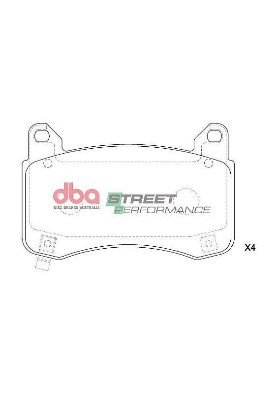 Tesla Model 3 Performance Front DBA Street Performance Brake Pads