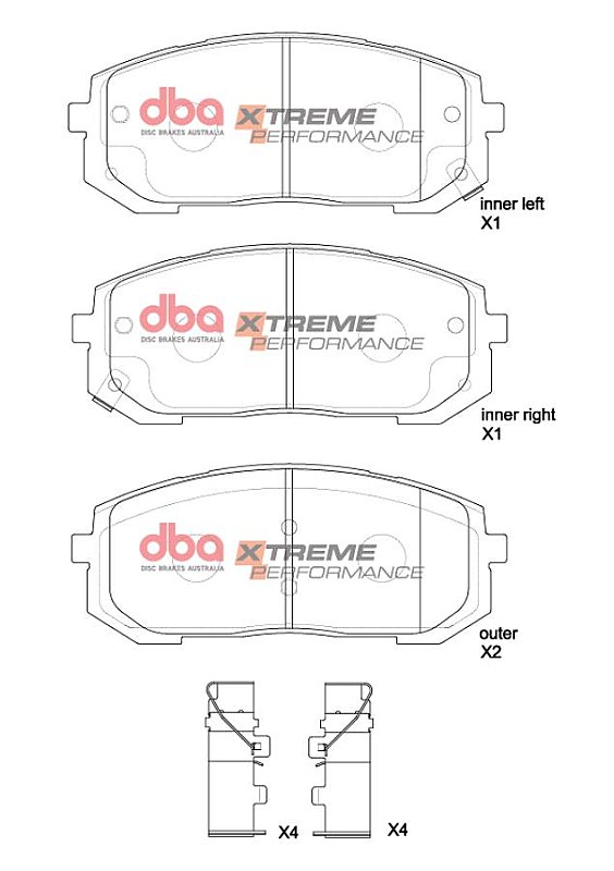DBA Xtreme Performance Brake Pads 145.5mm x 60.2mm DB15177XP - Front