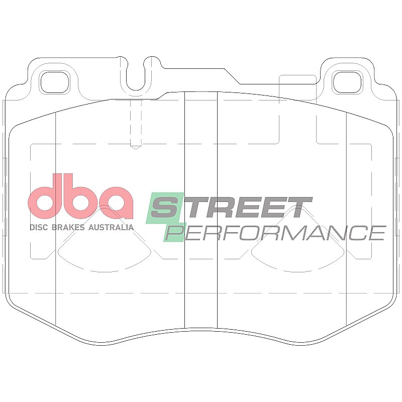 DBA Street Performance Brake Pads 127.7mm x 92.6mm DB15182SP - Front