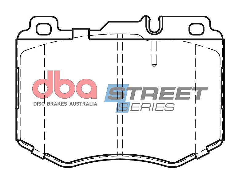 DBA Street Series Ceramic Brake Pads 127.7mm x 92.6mm DB15182SS - Front