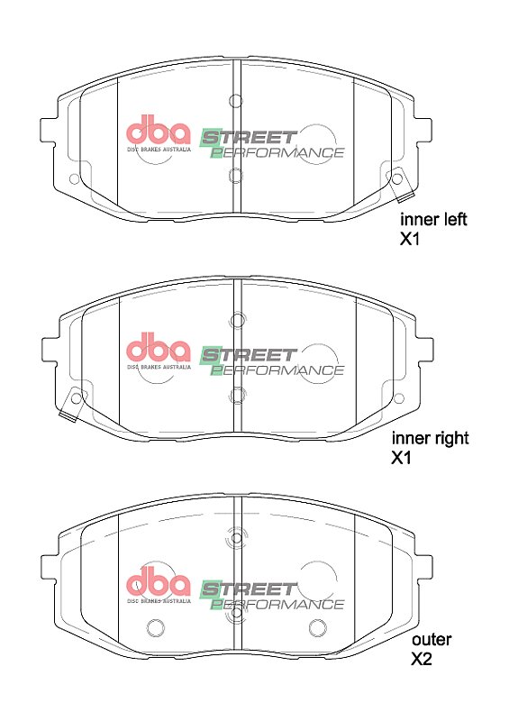 DBA Street Performance Brake Pads 157mm wide DB15185SP - Front