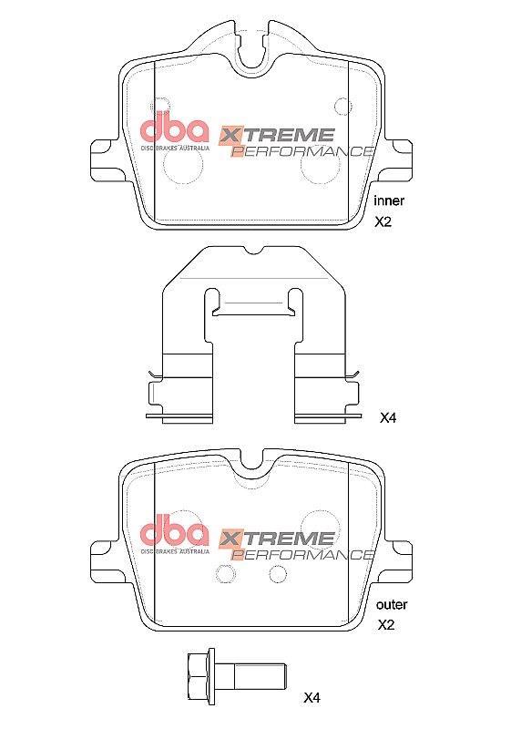 DBA Xtreme Performance Brake Pads DB15190XP - Rear