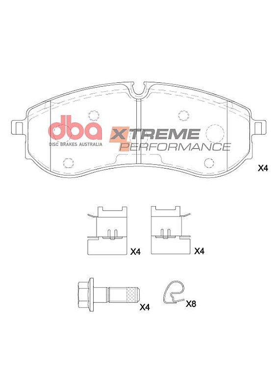 DBA Xtreme Performance Brake Pads 170.4mm x 64.2mm DB15200XP - Rear