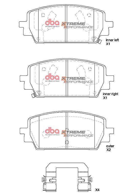 DBA Xtreme Performance Brake Pads 154.2mm x 63.6mm DB15205XP - Front