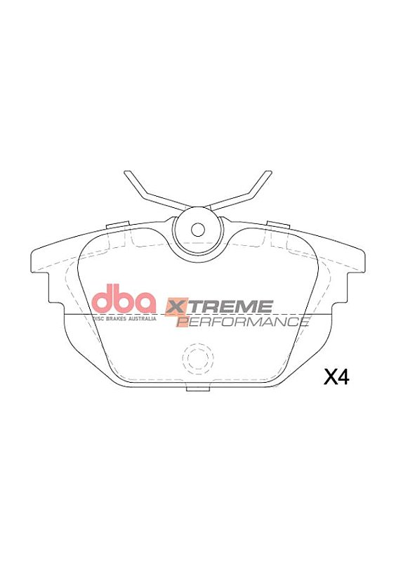 DBA Xtreme Performance Brake Pads 87.1mm x 44.3mm DB15208XP - Rear