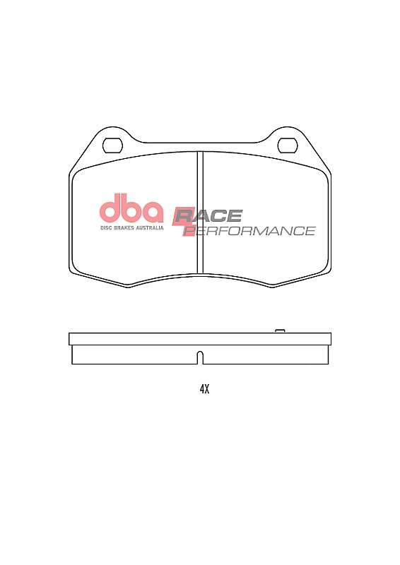DBA Race Performance Brake Pads 119.8mm x 73.5mm DB1520RP - Front