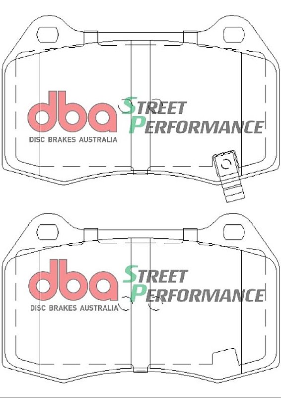 DBA Street Performance Brake Pads 119.7mm x 73.4mm DB1520SP - Front