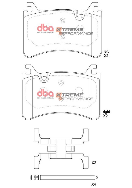 DBA Xtreme Performance Brake Pads 120mm x 84.5mm DB15215XP - Rear