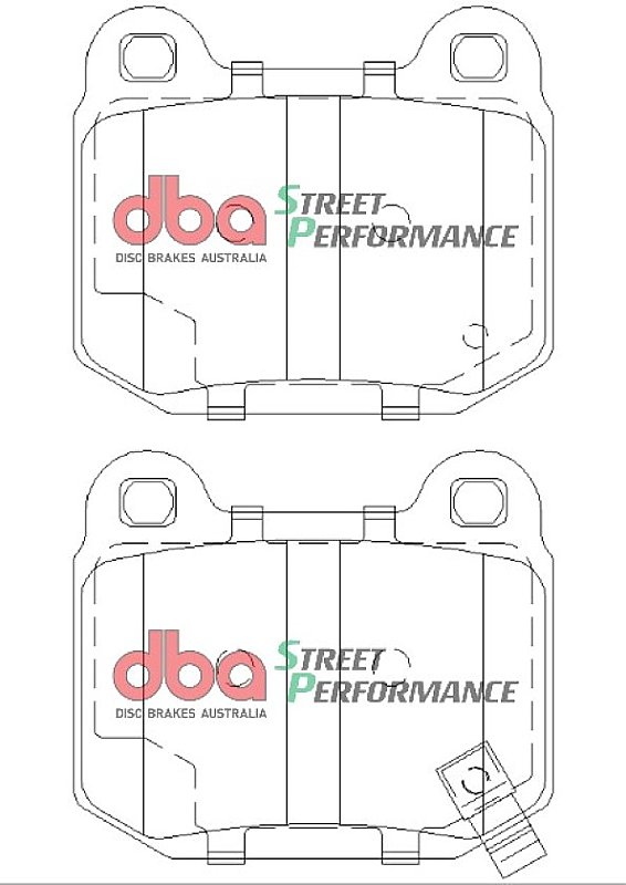 DBA Street Performance Brake Pads 76.6mm x 65.4mm DB1521SP - Rear