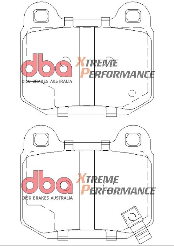 Rear DBA Xtreme Brake Pads to fit Impreza WRX STi