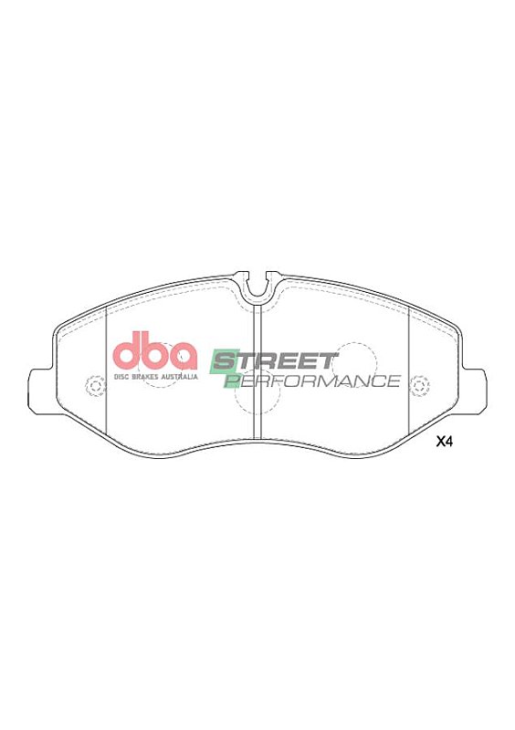 DBA Street Performance Brake Pads 184.1mm x 75.1mm DB15220SP - Front