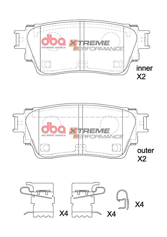 DBA Xtreme Performance Brake Pads 103.4mm x 42.1mm DB15223XP - Rear