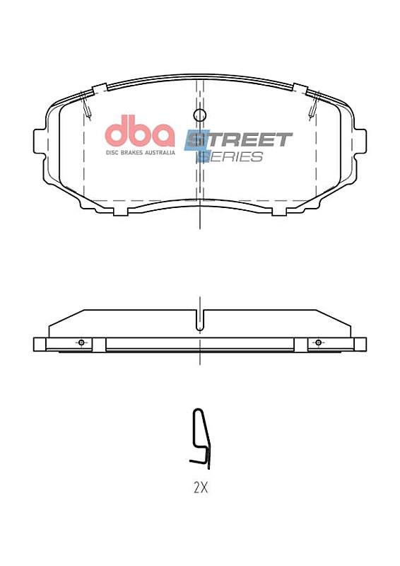 DBA Street Series Brake Pads 138.9mm x 57.9mm DB15252SS - Front