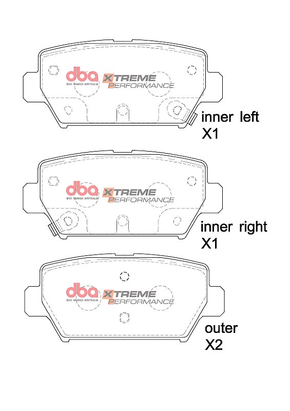 DBA Xtreme Performance Brake Pads 96.9mm x 42.7mm DB15254XP - Rear
