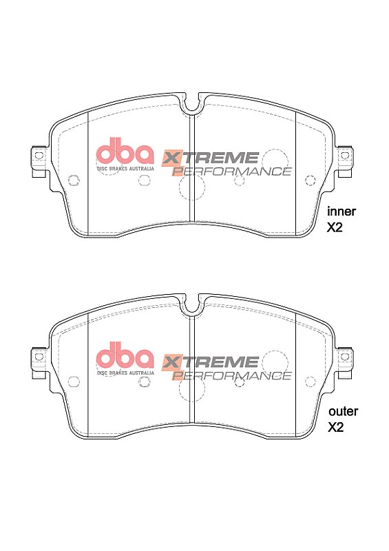 DBA Xtreme Performance Brake Pads 175mm x 78.8mm DB15257XP - Front