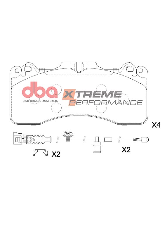 DBA Xtreme Performance Brake Pads 190mm x 86mm DB15259XP - Front
